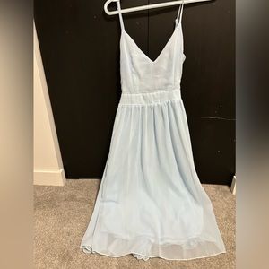 Baby blue dress with adjustable straps
